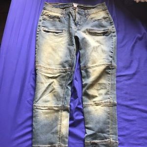 BDG washed moto jeans